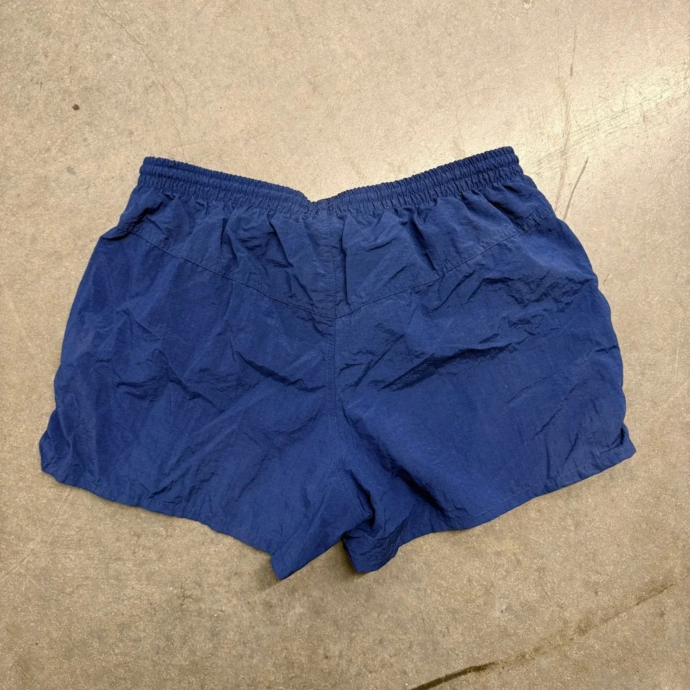 Vintage Speedo Mens Navy Blue Nylon Swim Trunks Shorts Large Mesh Lined 90s
